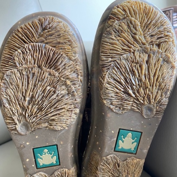 EL NATURALISTA tall leather boots US 6-6.6 (37 EU) dark brown decorative fringe - Picture 13 of 16